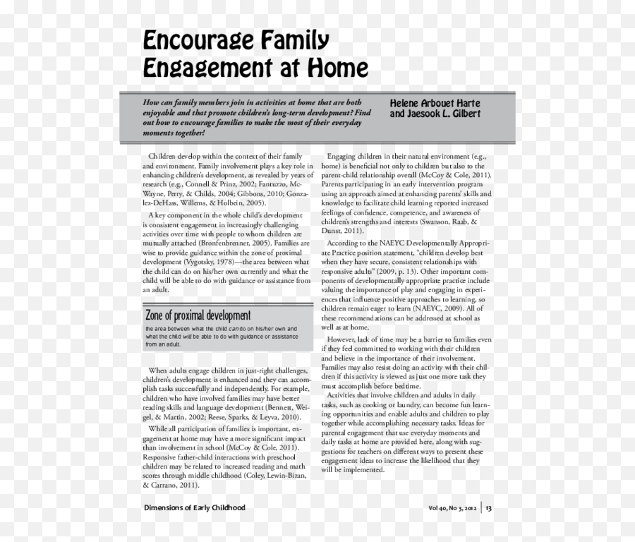 Pdf Encouraging Family Engagement At Home Helene Harte - Document Emoji,Preschool Emotions Dry Erase