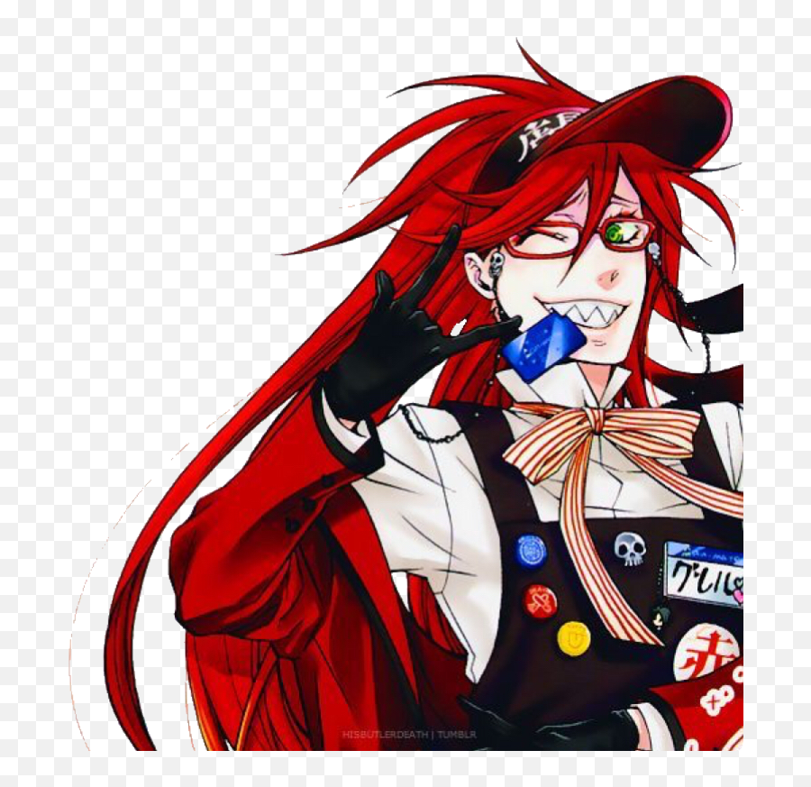 Grell Grellsutcliff Sticker By Senpaitoby5 - Grell Sutcliff Render Emoji,Grell Sutcliff Emojis