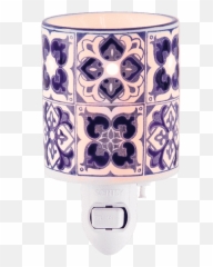 Indigo Tile Nightlight Mini Scentsy - Indigo Tile Mini Warmer Emoji,Emotion Ceramics Pecan Tile For Sale