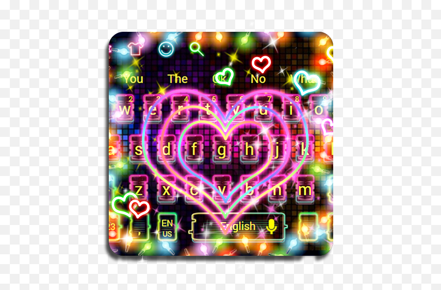 Sweet Heart Neon Keyboard U2013 U201egoogle Playu201c Programos - Lovely Emoji,Emoji Smart Neon Keyboard