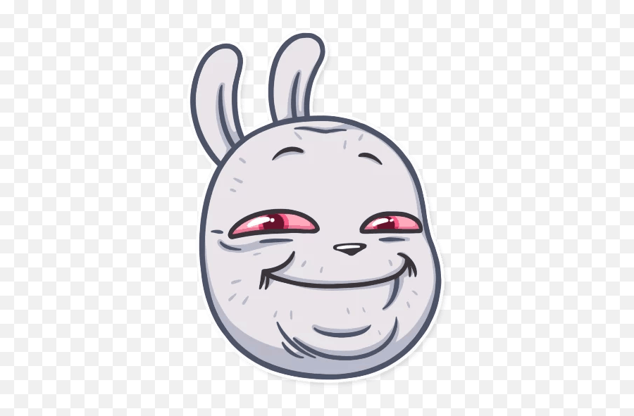 Not Cute Bunny Telegram Stickers Sticker Search - Happy Emoji,Emoticons Saluting Soldiers