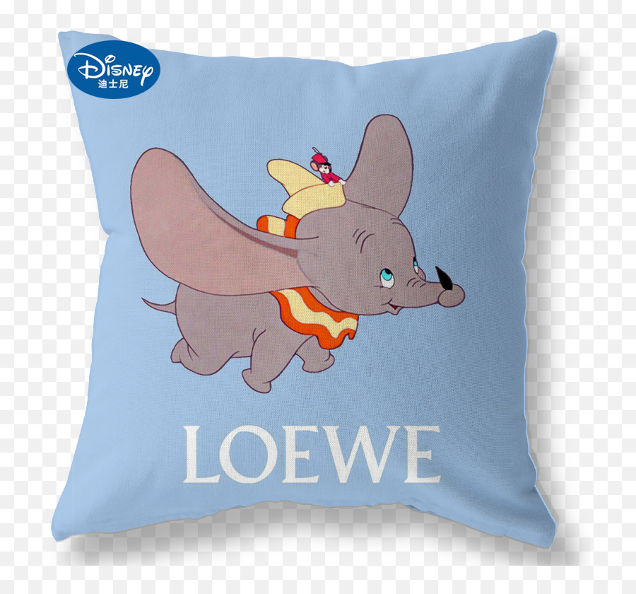 Disney Dumbo Decorative Pillow Blue - Decorative Emoji,Emoticon Character Plush Accent Pillow