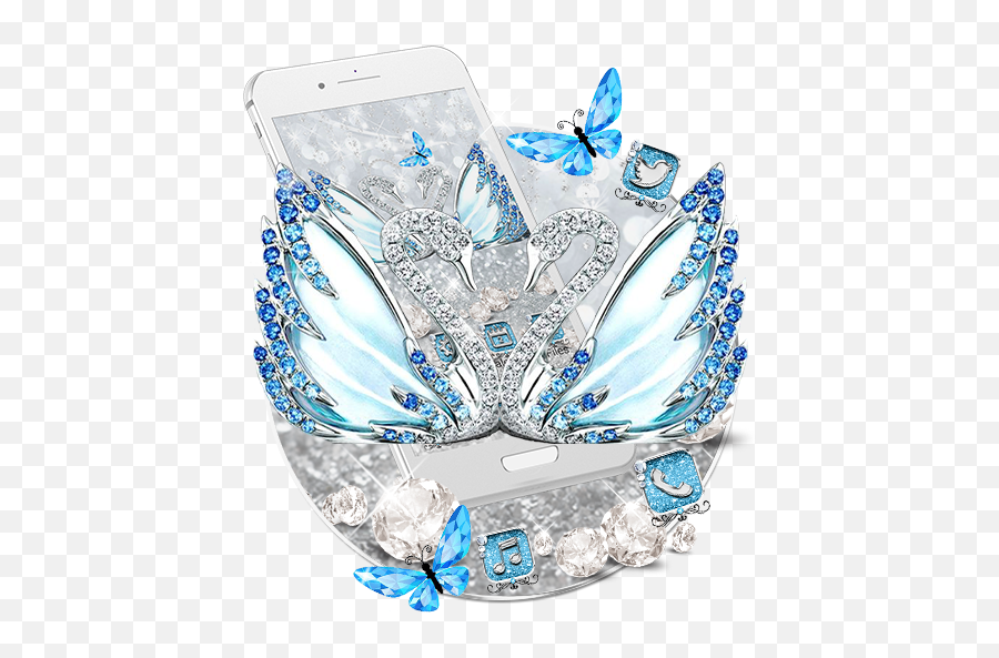 Blue Diamond Swan Launcher Theme Live Hd Wallpaper Apk 10 - Cm Launcher Themes Apk Pink Diamond Emoji,Blackboard Ultra Emojis