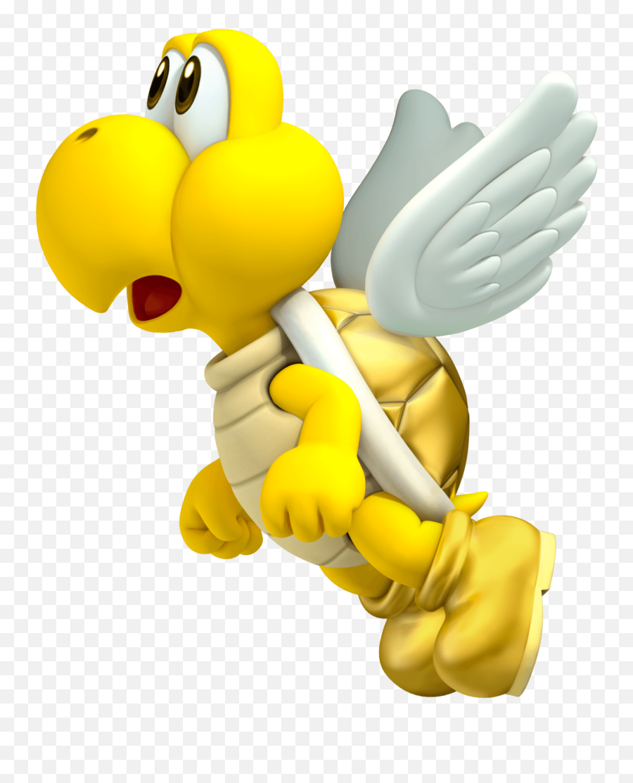 New Super Mario Bros - Gold Koopa Paratroopa Emoji,1 Up Mushroom Animated Emoticon