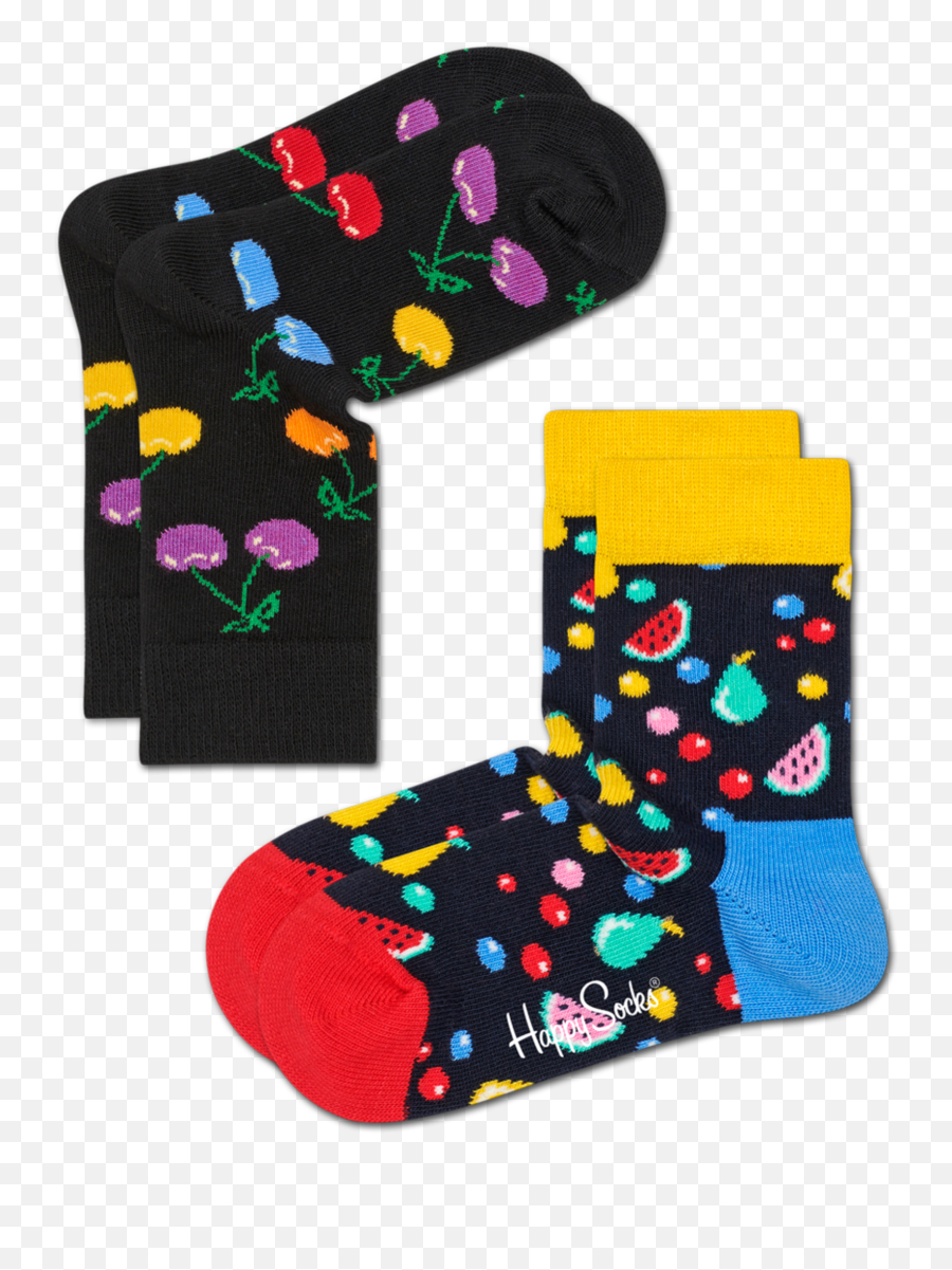 Black Baby Socks 2pc Cherry Happy Socks - Sock Emoji,Winter Emoticon Pack