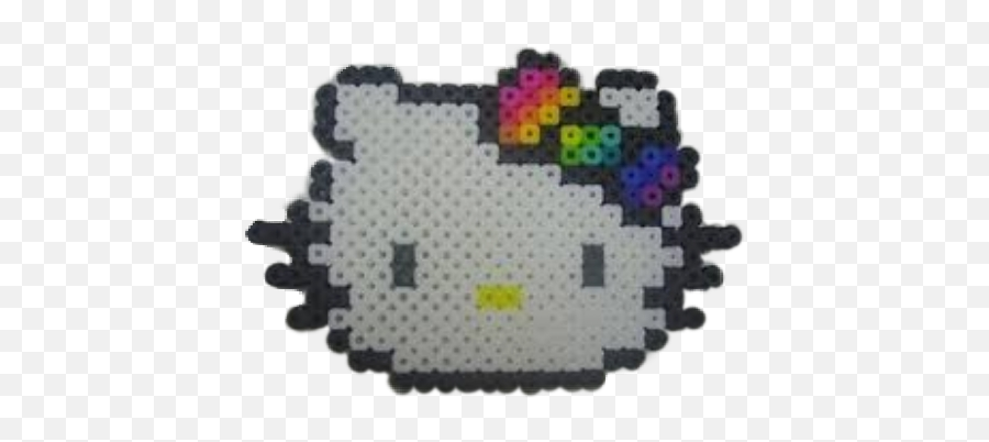 Helllkitty Rave Perler Sticker - Seed Bead Emoji,Plur Emoji