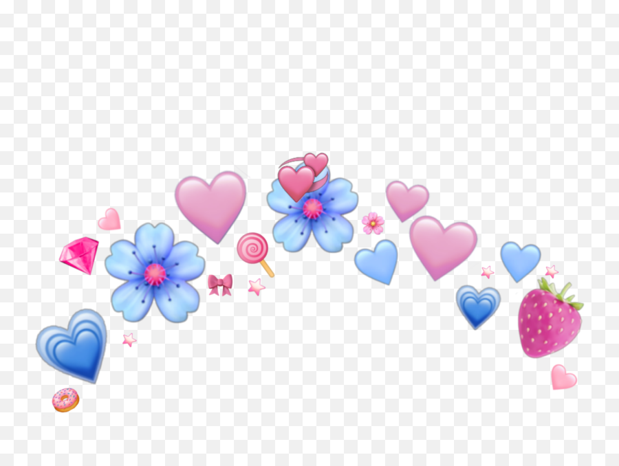 Emoji Emojicrown Crown Pink Blue - Heart Purple Emoji Png,Pink Emoji
