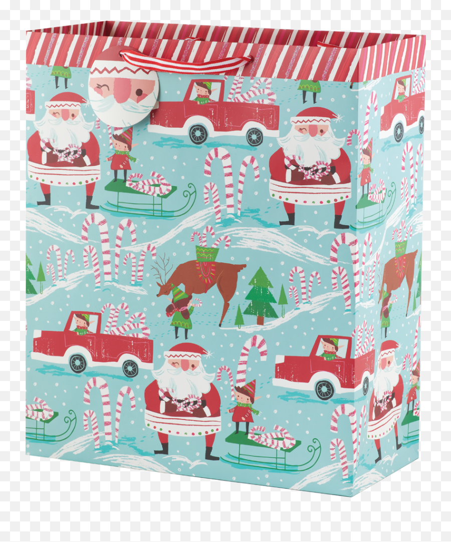 Large Storyland Santa Christmas Gift Bag Emoji,Images Of Emojis Santa Chirsmas