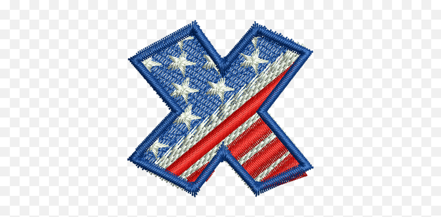 Star Spangled Letter X Embroidery Patches For Jackets Emoji,Embroidery Emotions Faces