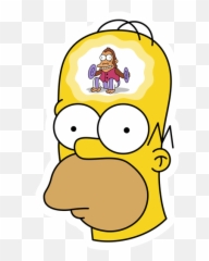 The Simpsons Homer Monkey In Head Sticker - Sticker Mania Emoji,Butt Monkey Emoticon