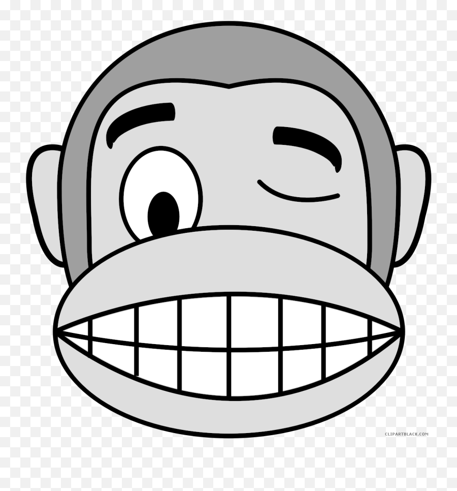 White Clipart Images - Monyet Kartun Emoji,Monkey Emoji