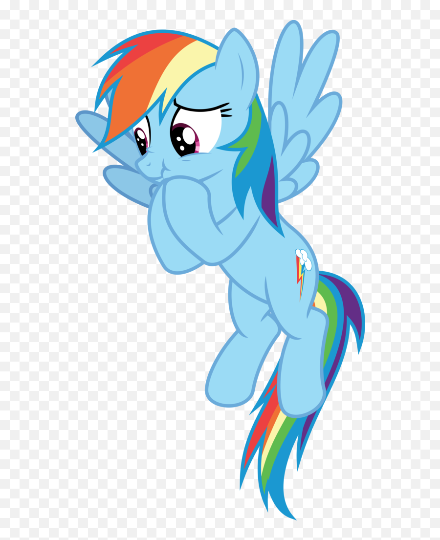Flying Mare Pegasus Pony - Rainbow Dash Vector Cute Emoji,Scrunchy Face Emoji