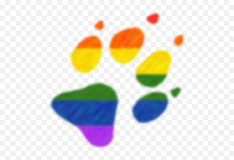 Wolf Paw Print Png - Rainbow Pride Pawprint Circle Emoji,Pawprint Emoji