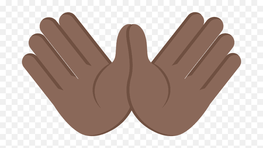 Open Hands Emoji Clipart - Brown Nice Hands Clip Art,Folded Hand Emoji