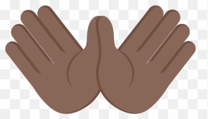Open Hands Emoji Clipart - Brown Nice Hands Clip Art,Folded Hand Emoji