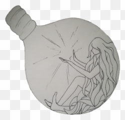 Lightbulb Art Artwork Sticker By Luna Lunatic - Illini Emoji,Lunatic Emoji