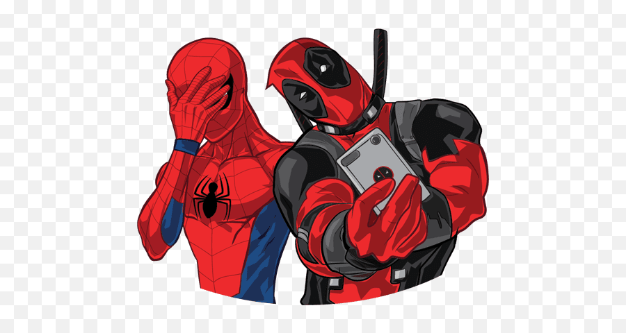 Vk Sticker - Deadpool And Spiderman Stickers Emoji,Spiderman Emojis