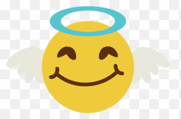 Smiling Angel Face Emoticon 6 - Cara De Angel Png Emoji,Halo Emoji