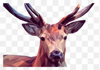 Openclipart - Low Poly Deer Emoji,Buck Deer Emoji