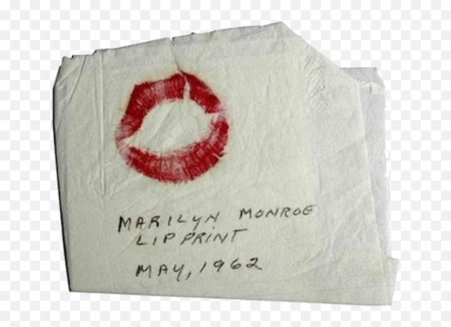 Napkin Marilynmonroe Famous Kiss Sticker By Jaklynn - Marilyn Monroe Lip Print Emoji,Lip Print Emoji