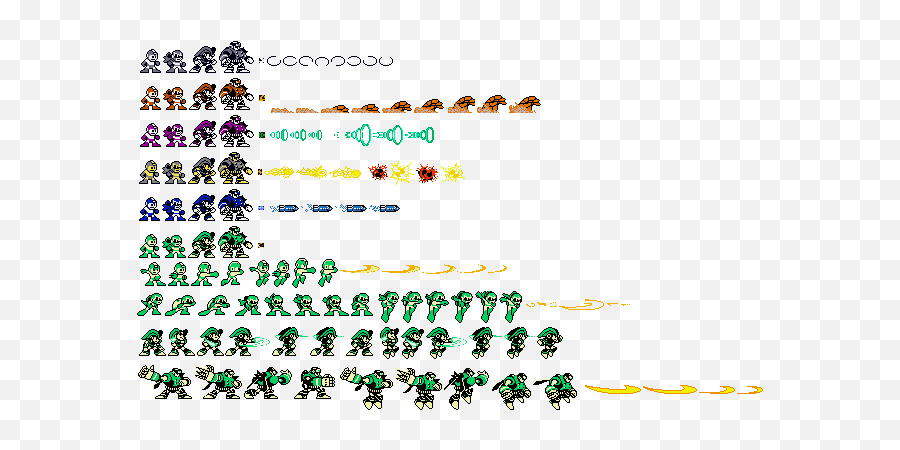 Random Hoo Haas Sprites Mega Man - Megaman The Power Battle Weapons Emoji,Megaman Emoticons