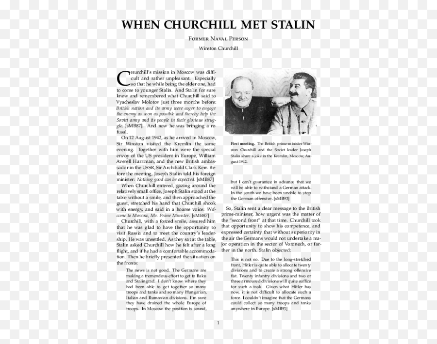 When Churchill Met Stalin - Suit Separate Emoji,Emotions Of Winston Churchill