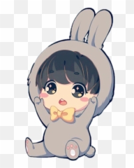 Rabbit Sticker Challenge - Jungkook Bunny Bts Fanart Emoji,Jungkook Emoji Bunny Bts Emojis