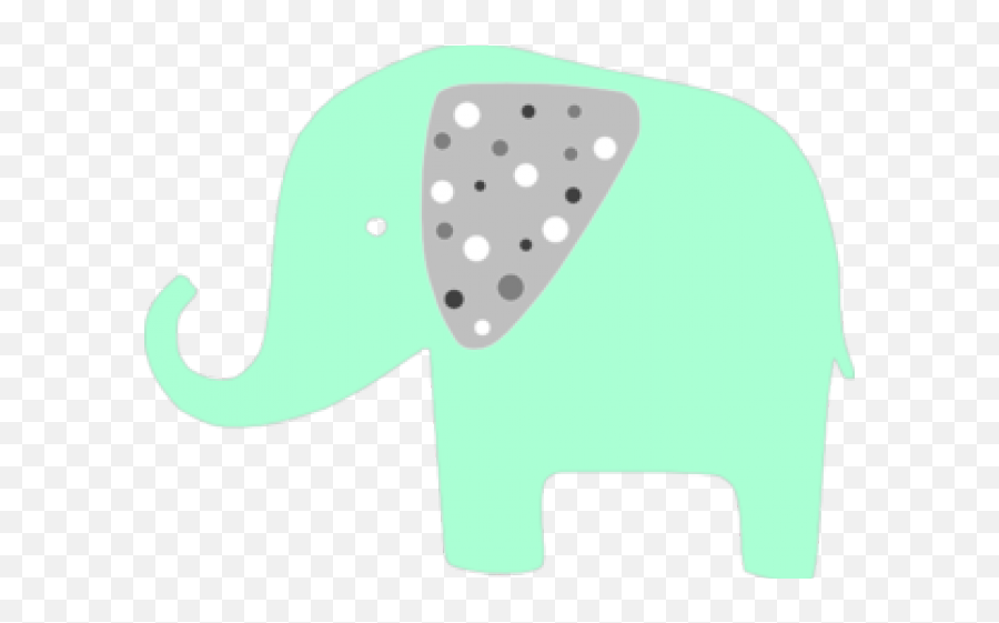 Elephant Clipart Mint - Dot Emoji,Mint Colored Emojis