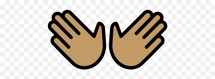 Medium Skin Tone Emoji - Hände Clipart,Open Hand Emoji Meaning