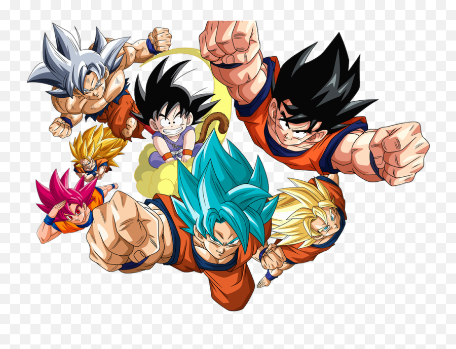 Goku Evolution 1993 2020 U2013 Cute766 - Son Goku Png Deviantart Render Emoji,Dbz Goku Emoticon Spirit Bomb