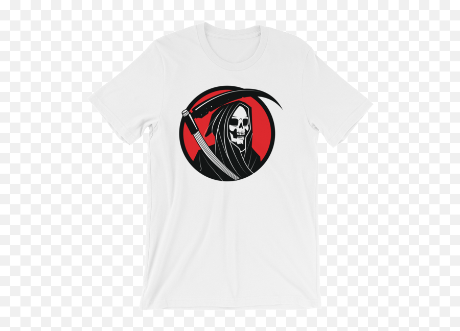 Halloween Grim Reaper T - Shirt Shirterrific Minimalist Design For Tshirt Emoji,Grim Reaper Emoticon Facebook