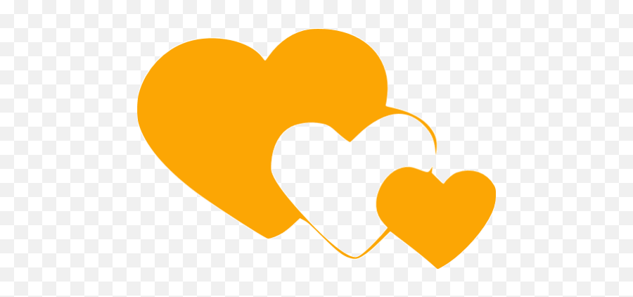 Orange Heart 2 Icon - Blue Heart Png Icon Emoji,Orange Heart Emoticon