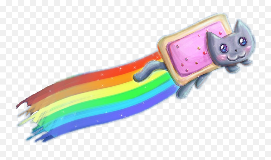 Nyancat Nyan Cat Rainbow Sticker - Nyan Cat Emoji,Nyan Cat Emoji