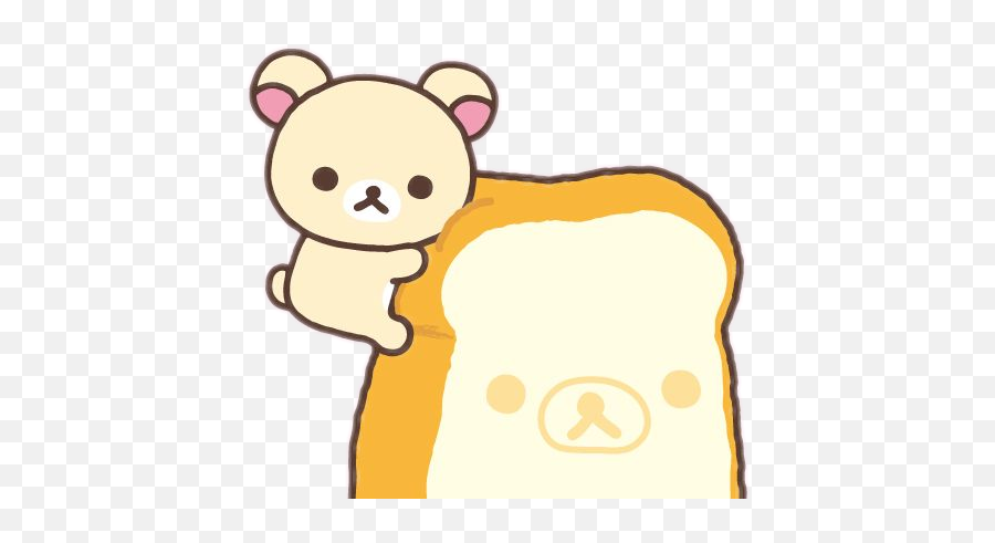 Download Hd Korilakkuma Rilakkuma Bread Cute Kawaii Emoji,Kawaii Emoticon Teddy Bear