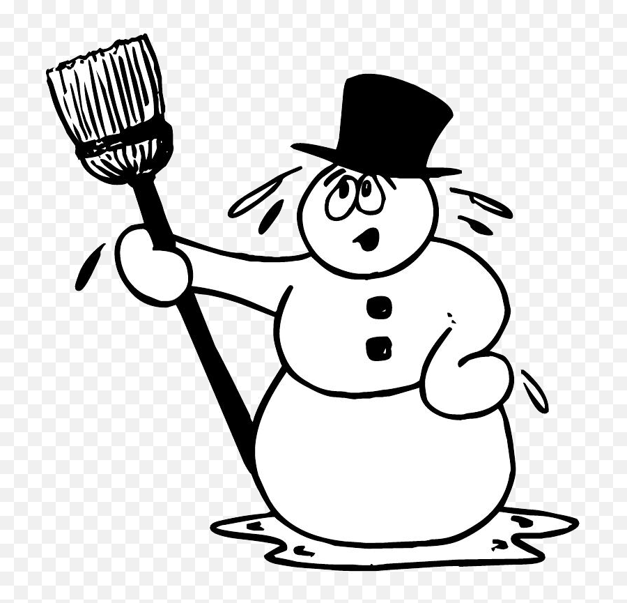 Melting Snowman Coloring Pages Clipart - Full Size Clipart Emoji,Melting Snowman Emoticon