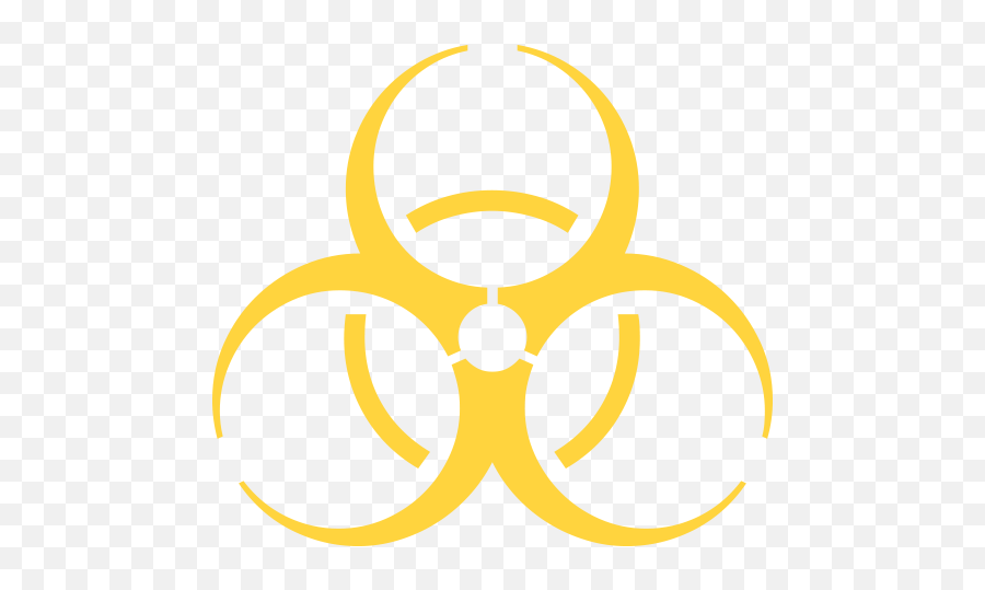 Random Emojis - Yellow Biohazard Symbol On Black,100 Emoji Symbol