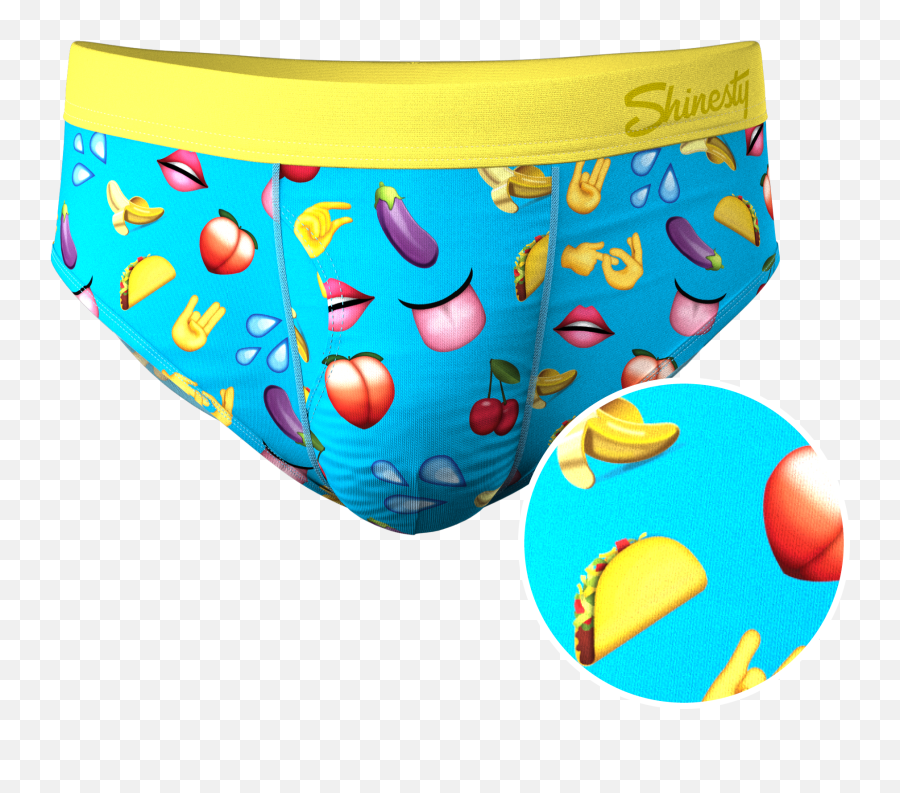 Emoji Ball Hammock Pouch Underwear Briefs The Innuendo,Adults Only Emoji