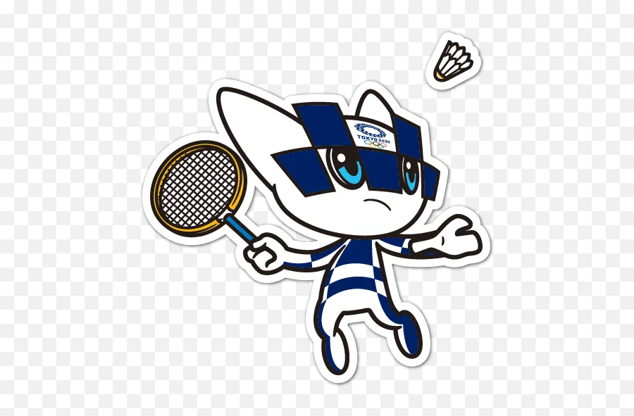 Telegram Sticker From Summer Olympics 2020 Miraitowa Pack Emoji,Racquetball Emoji