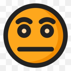 Emoji Emoji Icon Of Colored Outline - Happy,Pouting Emoticon