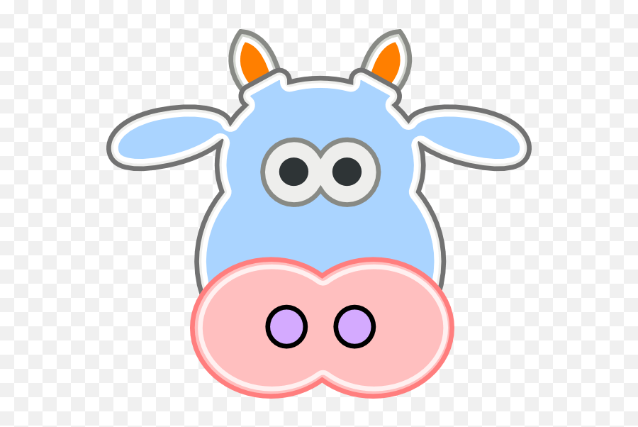 Cow Head Clipart - Cow Cartoon Face Mask Png Download Cartoon Cow Head Emoji,Cow Face Emoji