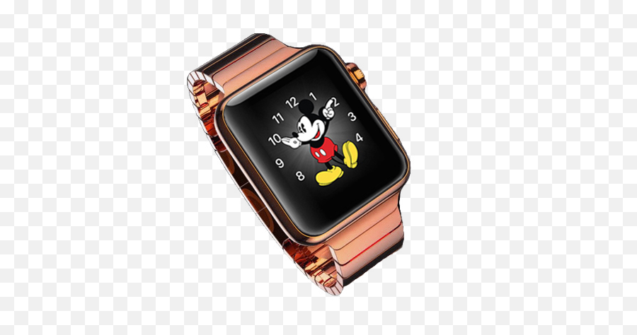 18k Rose Gold Plated Apple Watch Series 5 Truly Exquisite - Watch Strap Emoji,Rose Gold Emoji