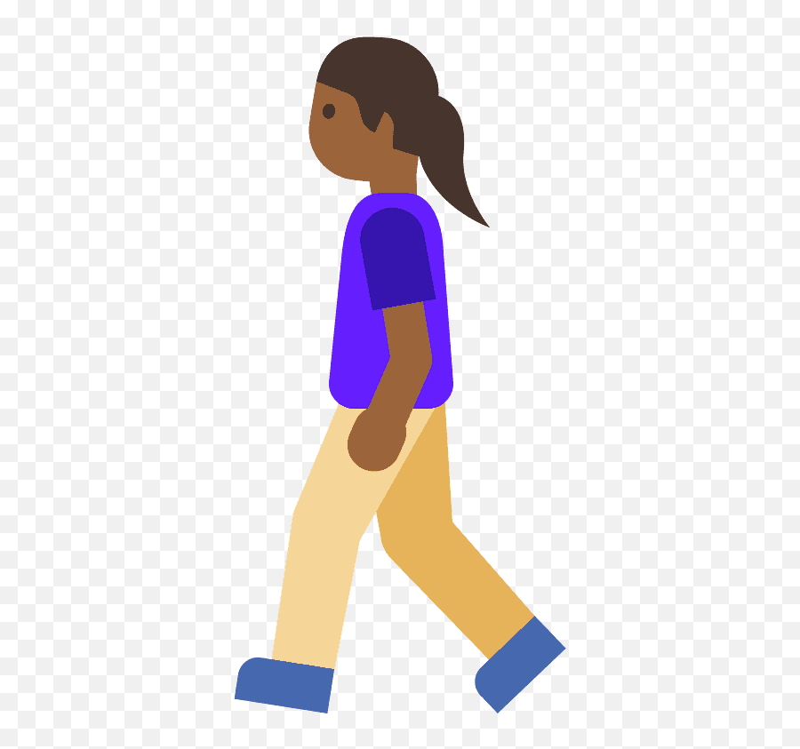 Woman Walking Emoji Clipart Free Download Transparent Png - Girl Walking Away Clipart Png,Dancing Girl Emoji Pillow