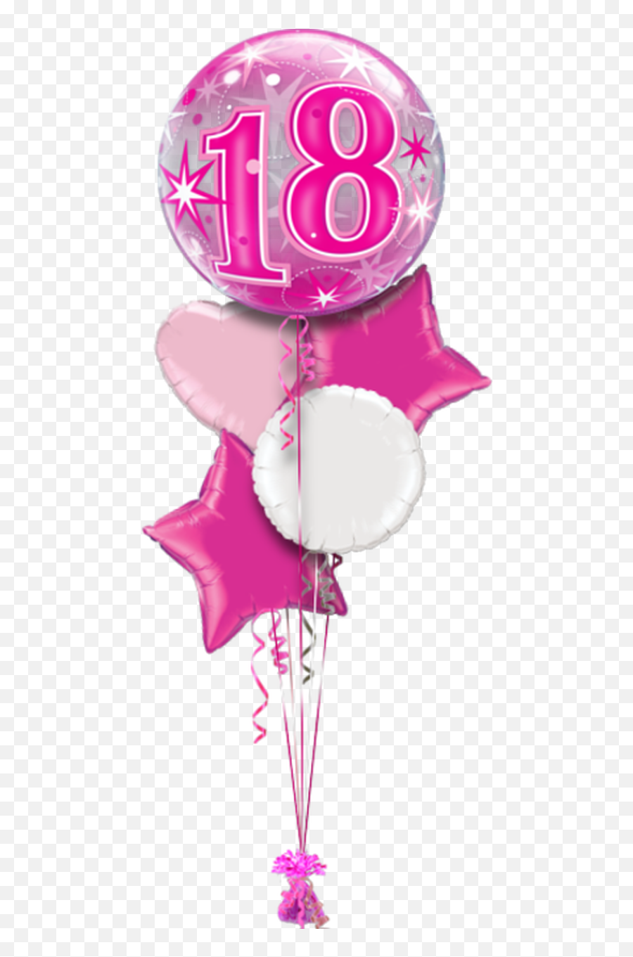 Bubble 18th Birthday Balloon Bouquet - Pink 50th Birthday Balloons Emoji,Emoji Costume Party City