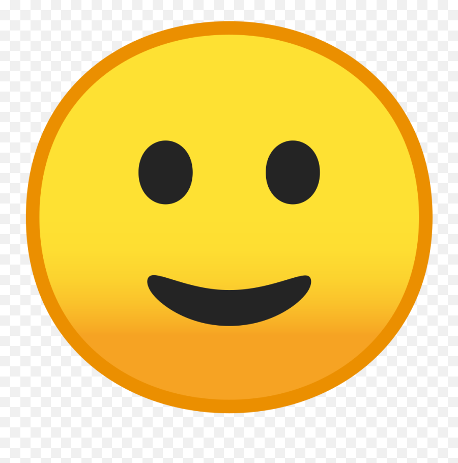 Slightly Smiling Face Emoji Clipart - Slightly Smile Emoji Png,Upside Down Emoji Android