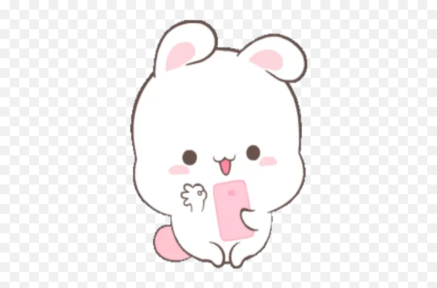 Happy Bunny 3 Stickers For Whatsapp - Happy Bunny Whatsapp Sticker Emoji,Bunny Girls Emoji