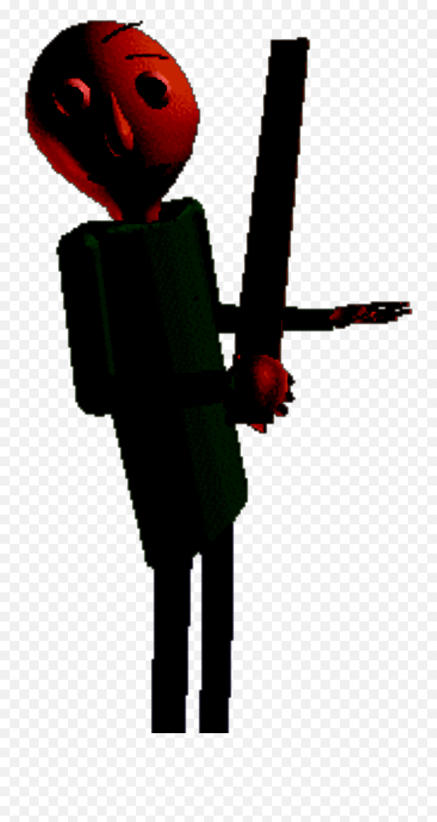 Hi Little Sticker - Black And Red Baldi Emoji,Baldi Emoji