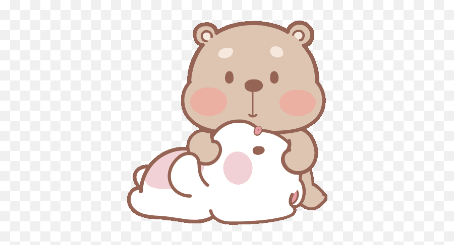 Pin On Fondos Cute - Pig And Bear Gif Emoji,Boi Emoji Gif