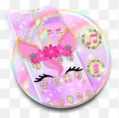 Rainbow Flower Unicorn Theme For - Rainbow Flower Unicorn Emoji,Unicorn Emoji Android