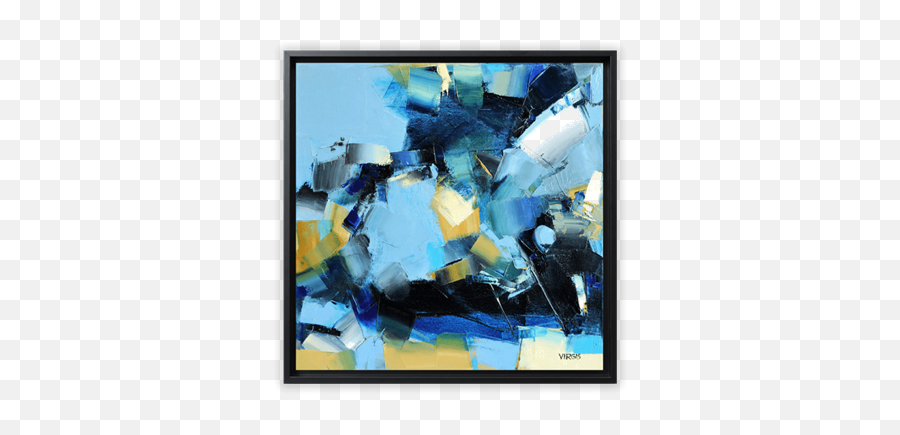 Large Paintings Ripped Blue 1 - Picture Frame Emoji,Paintings Of Emotion
