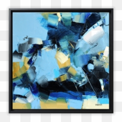 Large Paintings Ripped Blue 1 - Picture Frame Emoji,Paintings Of Emotion